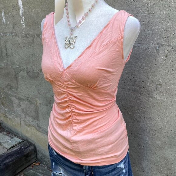 Vintage Y2K Jacob Pink Ruched Sleeveless Top - Picture 1 of 5